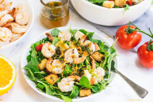 Grilled Shrimp Salad with Orange-Mint Dressing