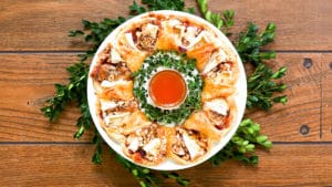 Baked Brie Wreath Appetizer