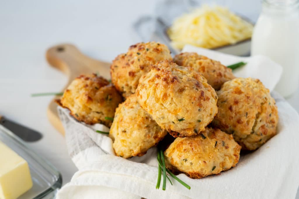 Cheddar Chive Drop Biscuits | Savor Recipes