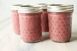 smoothies in mason jars