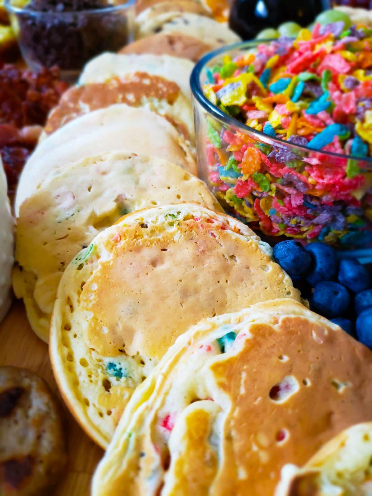 close up of mini pancakes