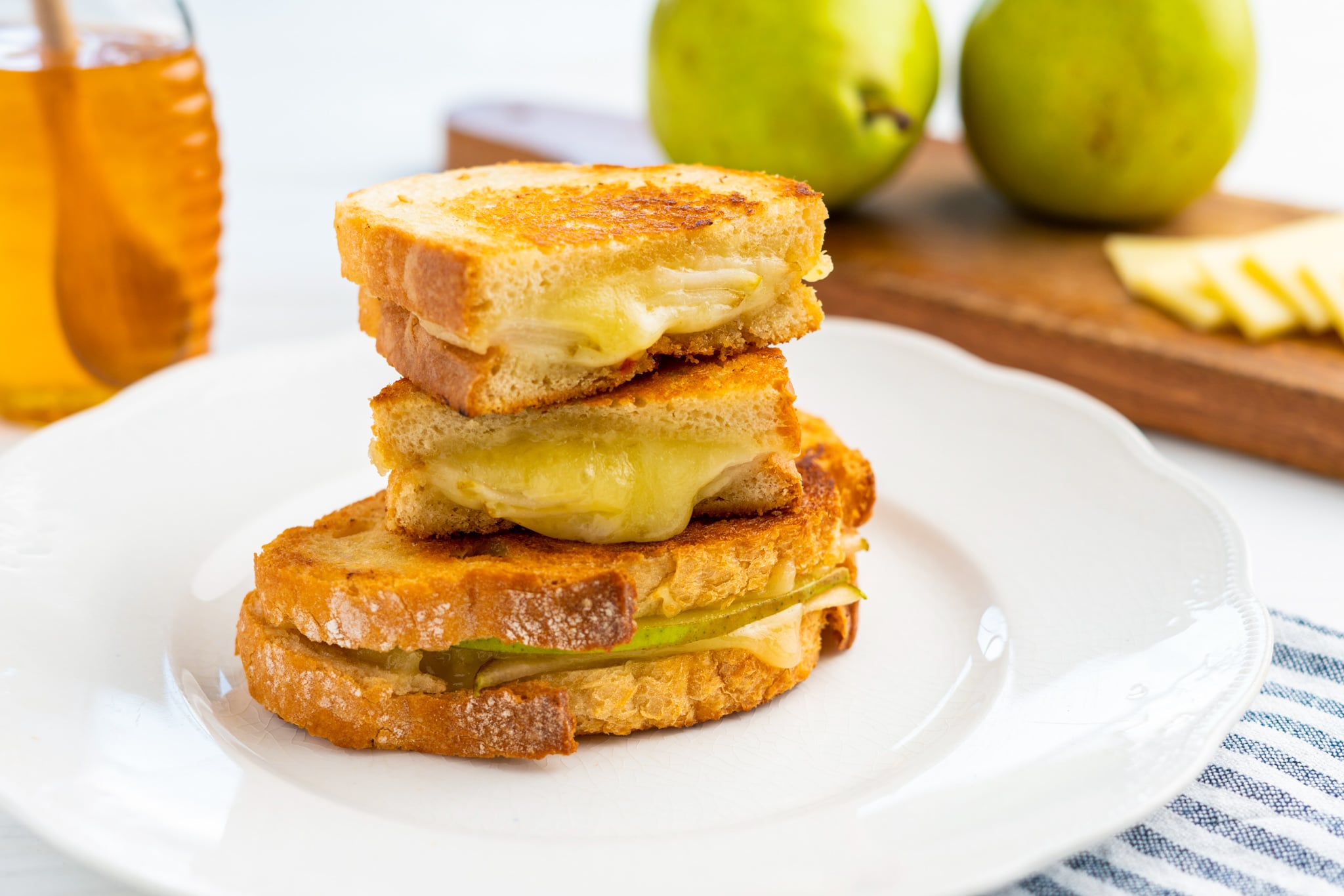 pear and honey grilled cheese