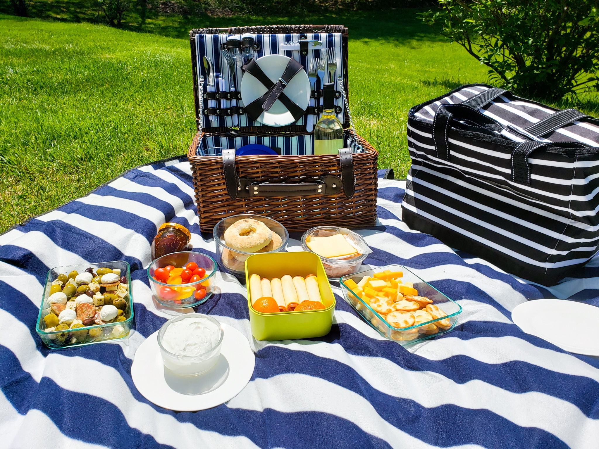 another view of the picnic spread