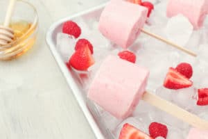 Red Berry Frozen Yogurt Popsicle
