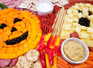 a view of a halloween snack board