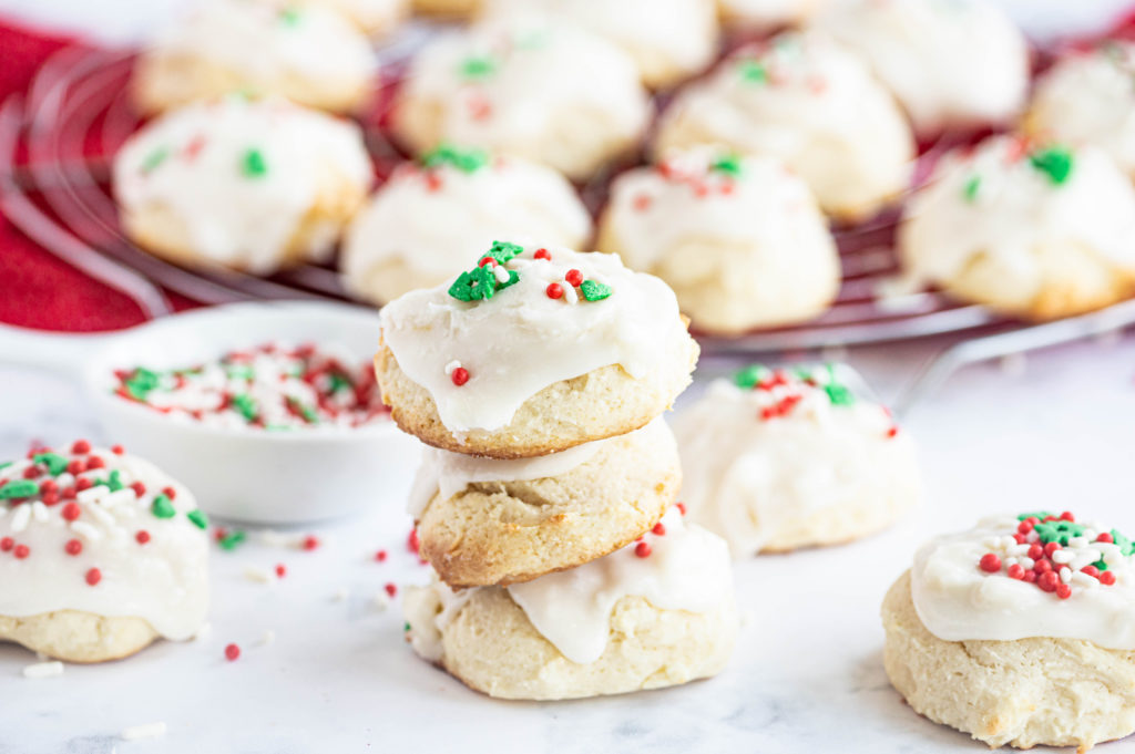 ricotta holiday cookies with holiday sprinkles