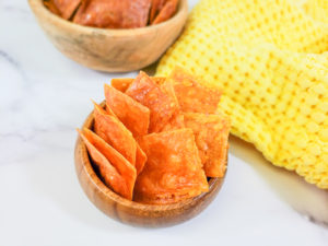 cheese crisps in a bowl
