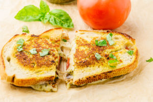 Caprese grilled cheese sandwich